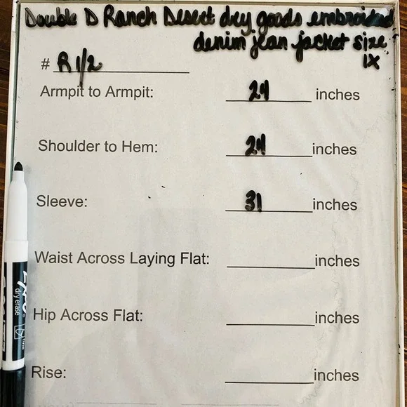 Double D Ranch PLUS Boho Western Desert Dry Goods Embroidered Jean Jacket Sz 1X - Picture 12 of 12